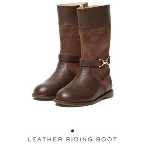 Janie and Jack brown leather riding boot size 7